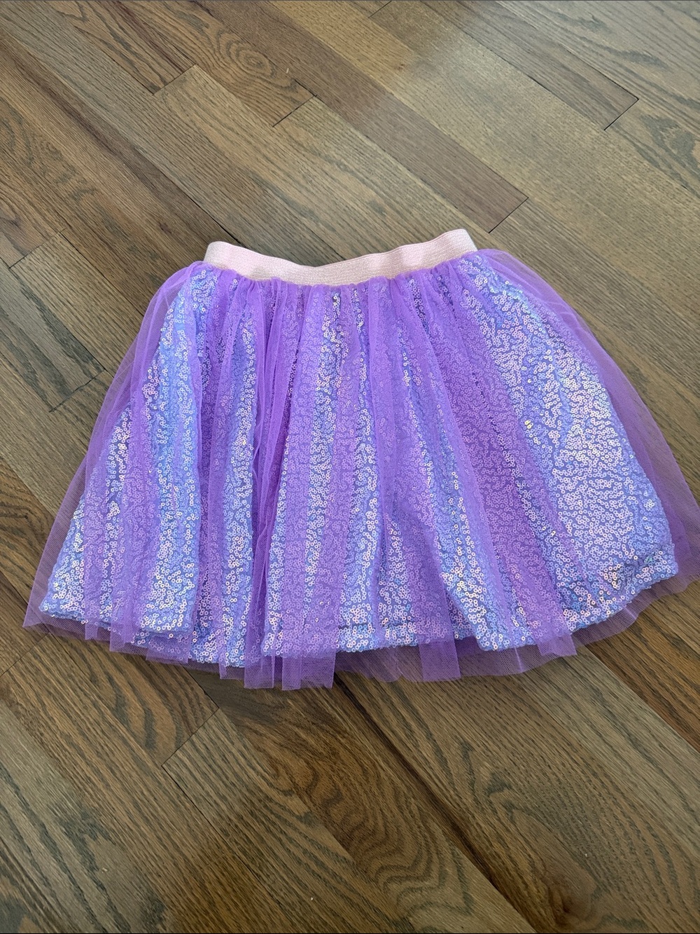 Girls’ Baby Sara Purple Sequin Tulle Skirt